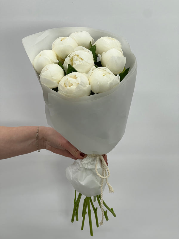 Bouquet de pivoines blanches "Breathin"