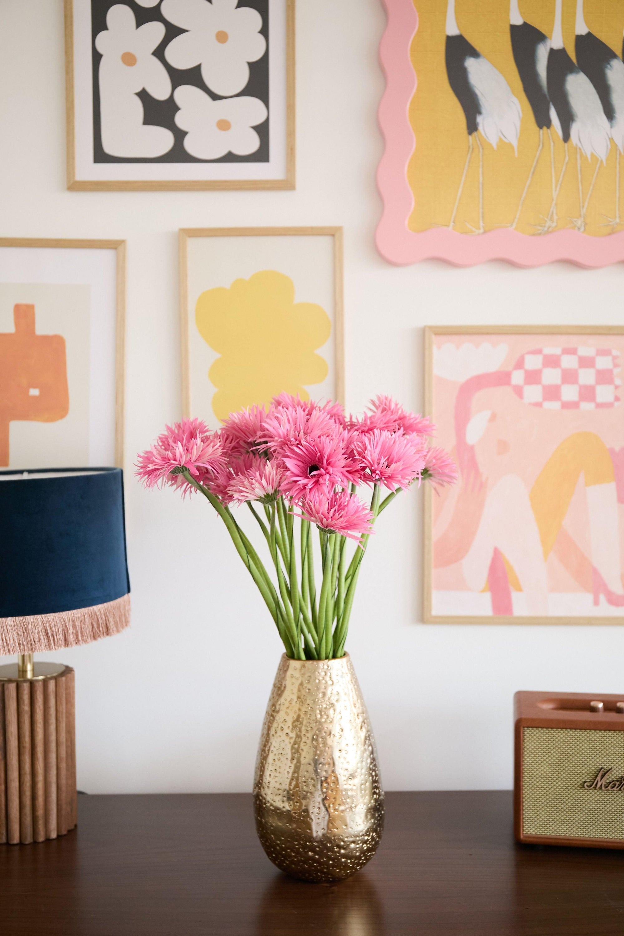 Le bouquet de gerberas roses "Barbe à papa"
